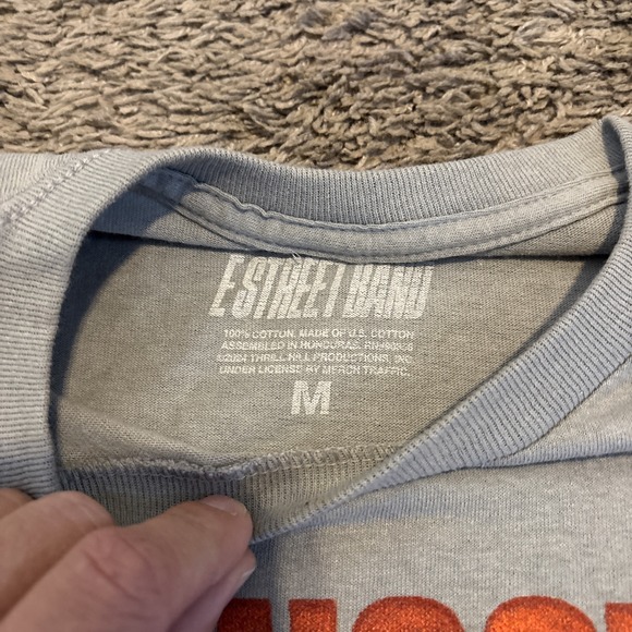 Springsteen E Street Band 2024 World Tour Concert Gray Tee Tshirt Medium M - Picture 3 of 4